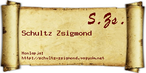 Schultz Zsigmond névjegykártya