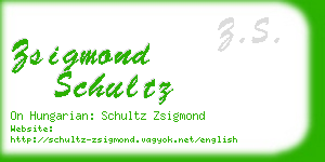 zsigmond schultz business card